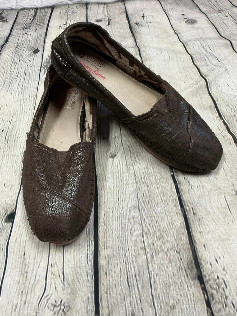 BOBS from Skechers Women's Dark Brown Slip-On Flats